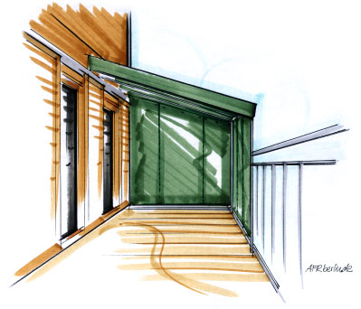 Pavillon im Winter